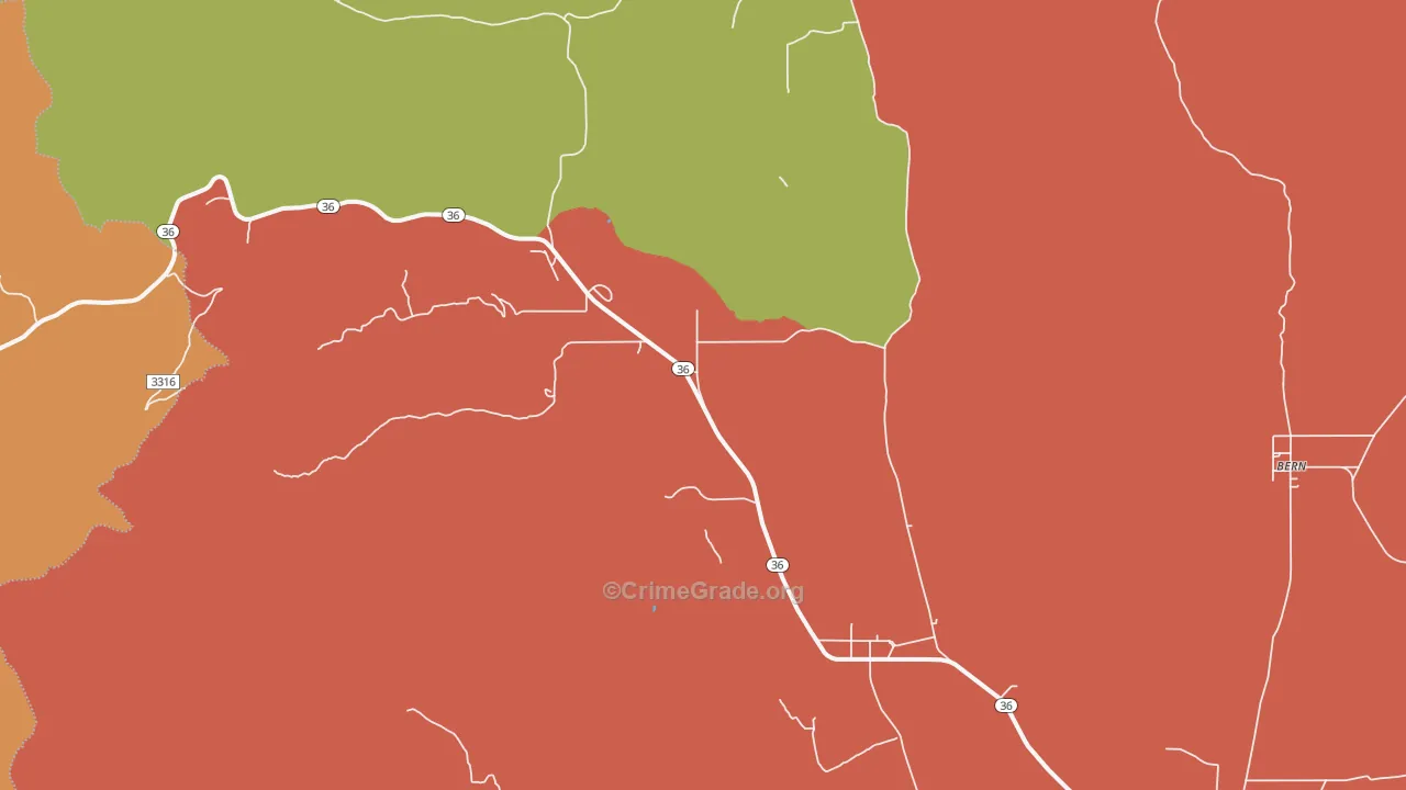 Sharon, ID Map of Robbery Rates