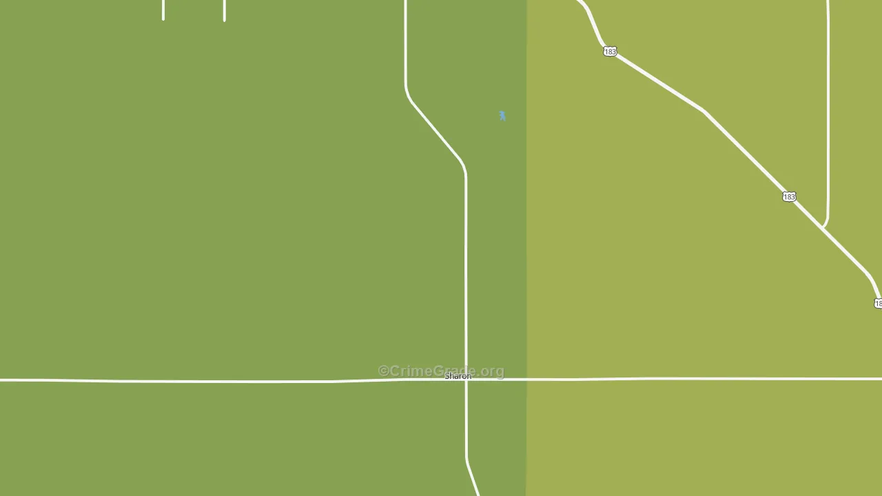 Sharon, OK Map of Robbery Rates
