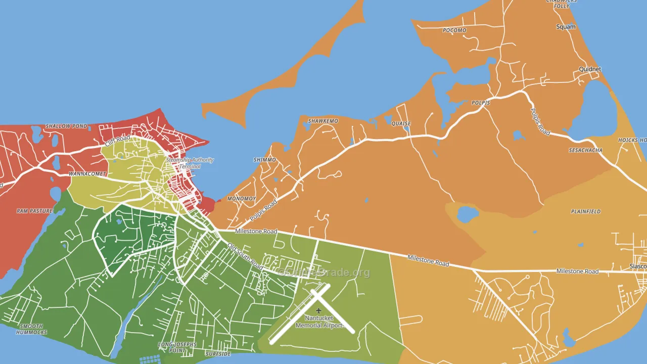 Shawkemo, MA Map of Robbery Rates