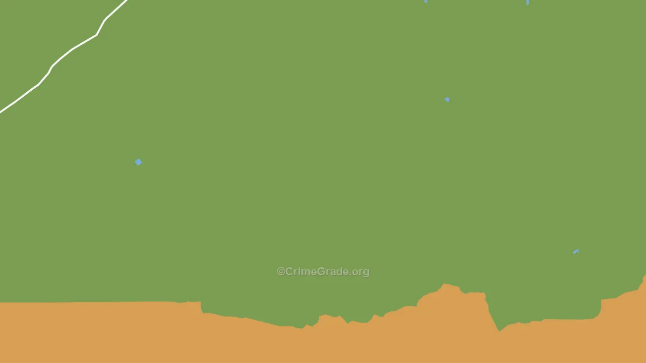 Shawnee, WY Map of Robbery Rates