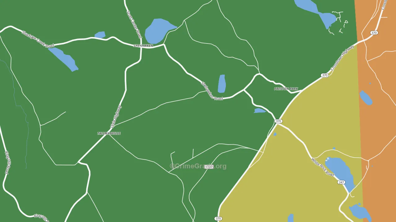 Shehawken, PA Map of Robbery Rates