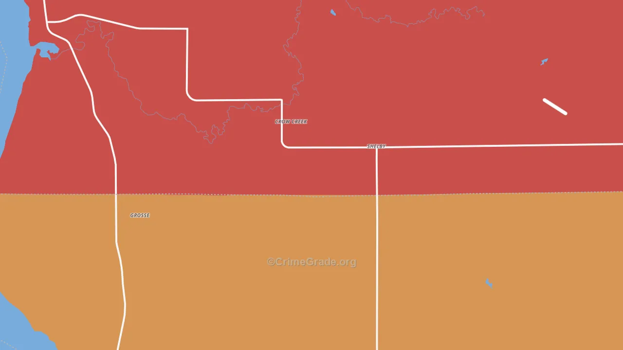 Shelby, SD Map of Robbery Rates