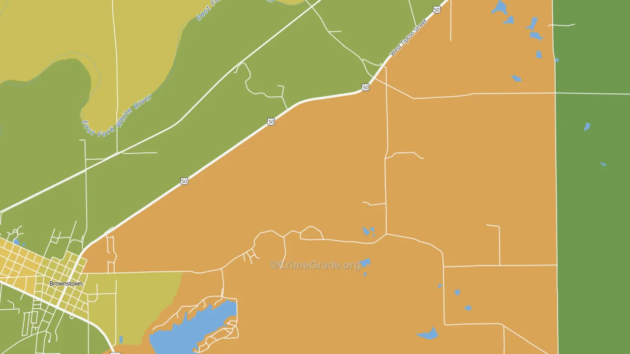 Shields, IN Map of Robbery Rates