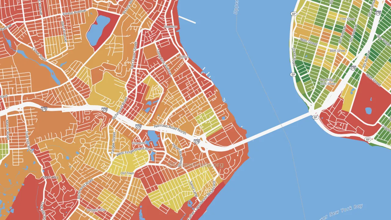 Shore Acres, Staten Island, NY Map of Robbery Rates