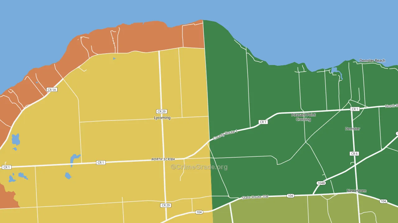 Shore Oaks, NY Map of Robbery Rates