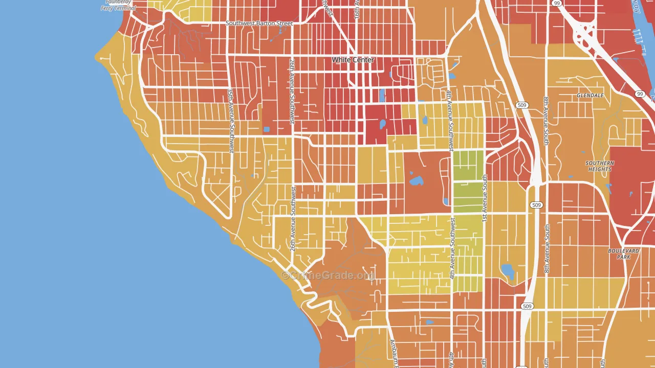 Shorewood, Seattle, WA Map of Robbery Rates