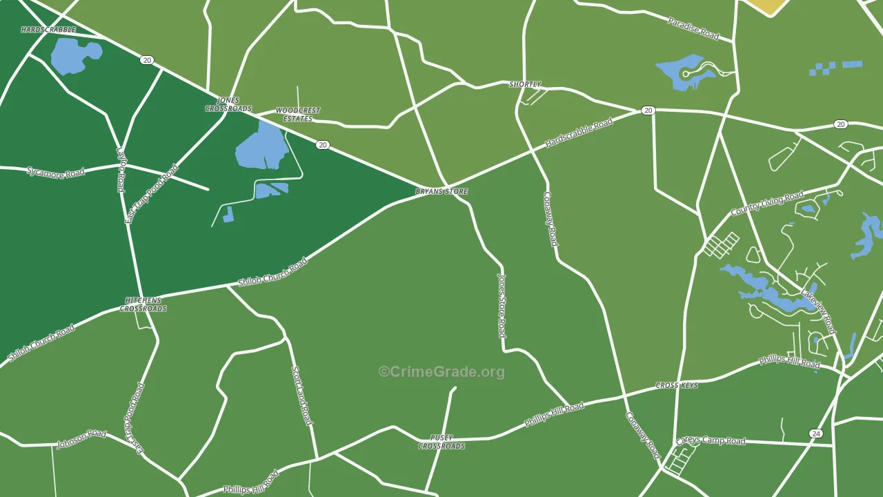 Shortly, DE Map of Robbery Rates