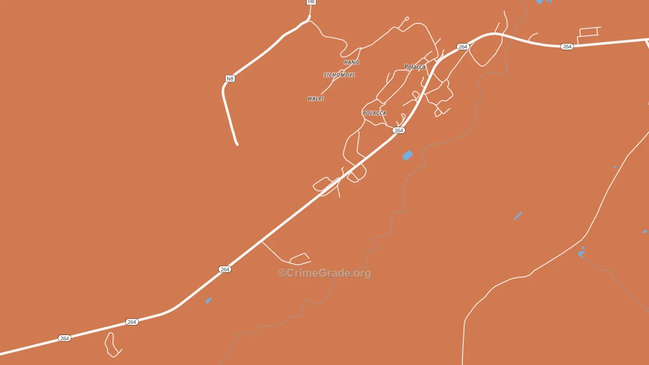 Sichomovi, AZ Map of Robbery Rates