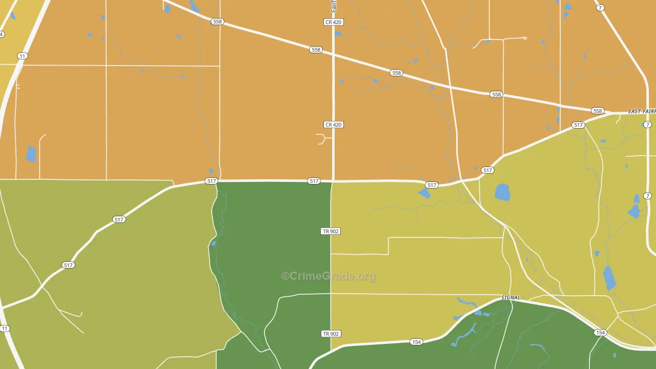 Signal, OH Map of Robbery Rates