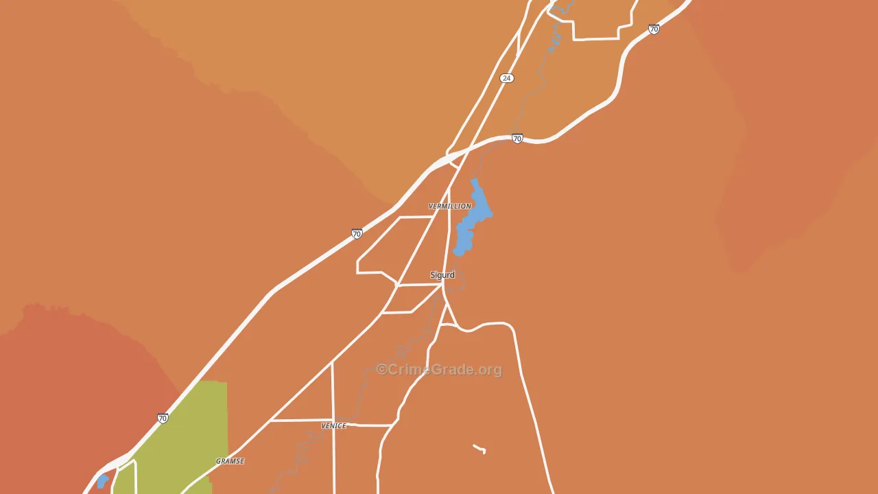 Sigurd, UT Map of Robbery Rates