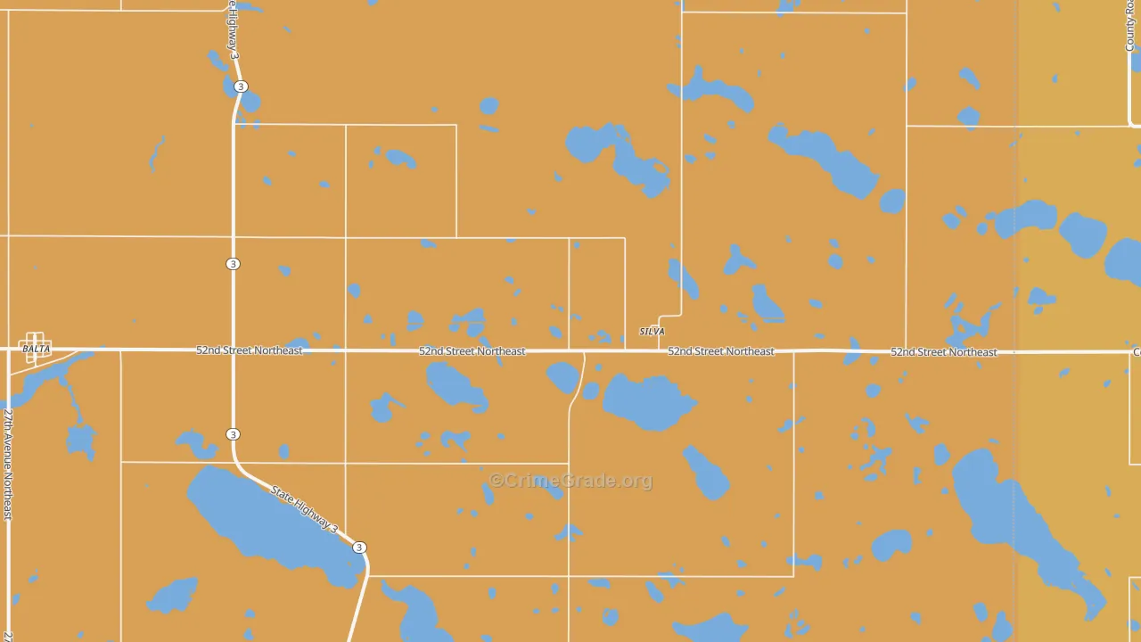 Silva, ND Map of Robbery Rates