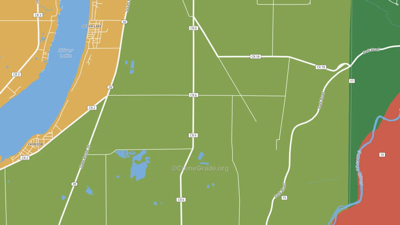 Silver Lake, NY Map of Robbery Rates