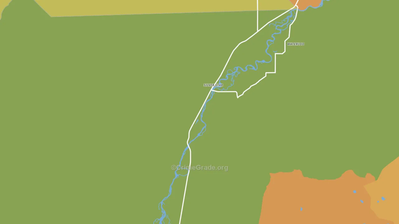 Silver Star, MT Map of Robbery Rates