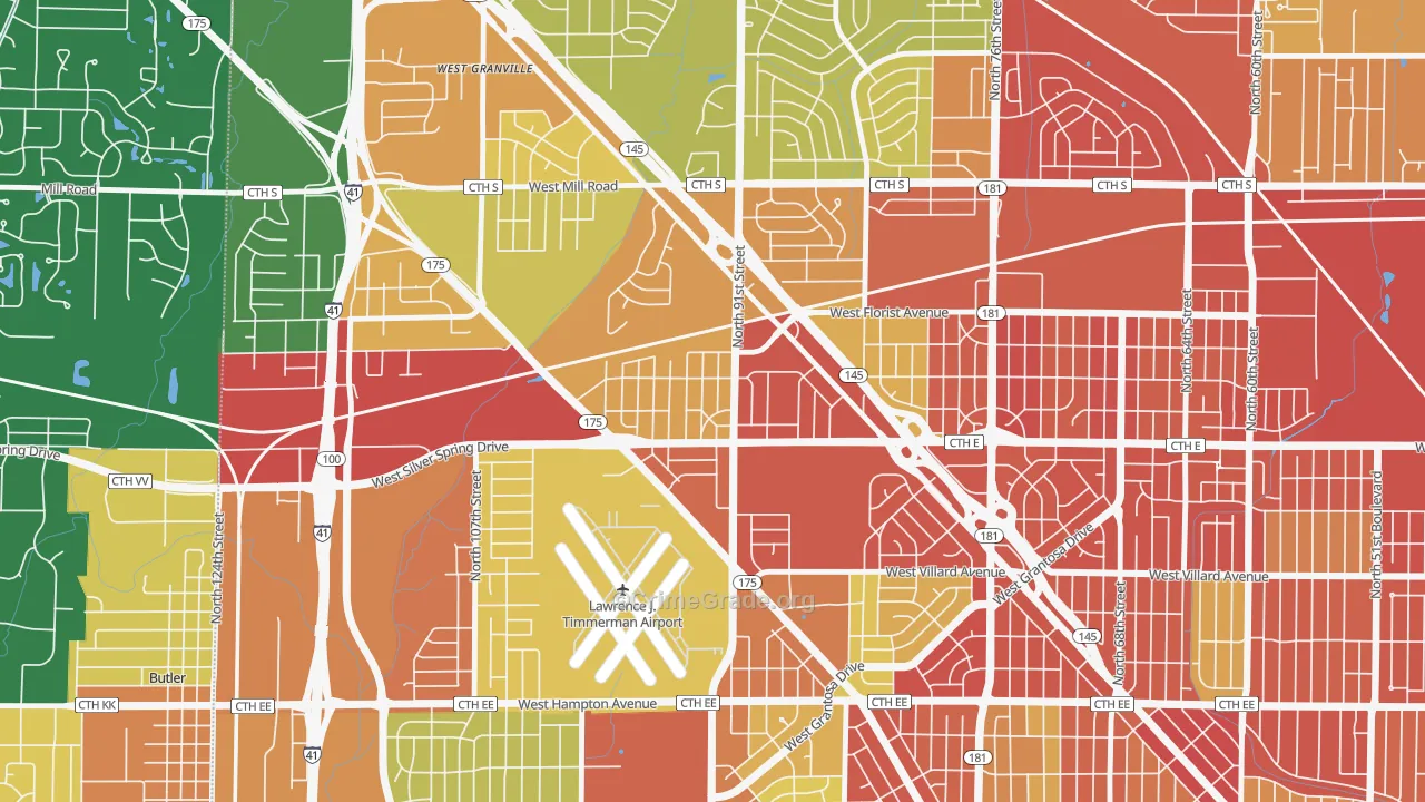 Silver Swan, Milwaukee, WI Map of Robbery Rates
