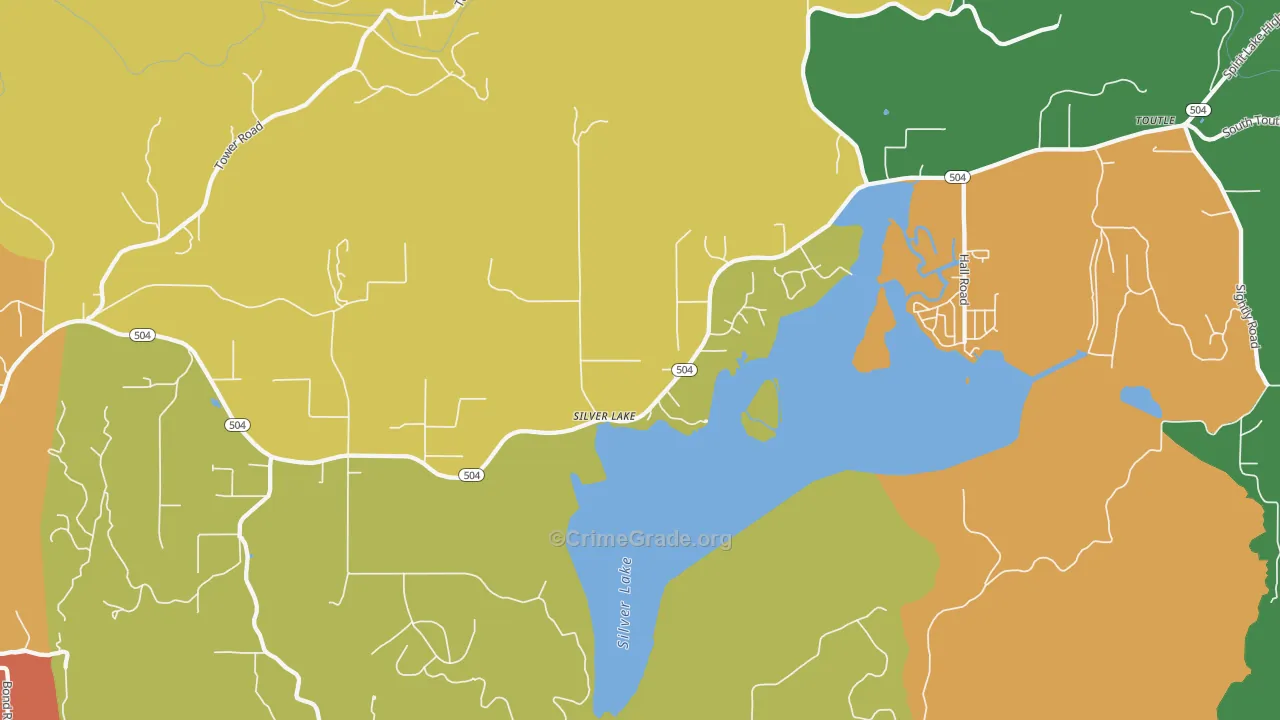 Silverlake, WA Map of Robbery Rates
