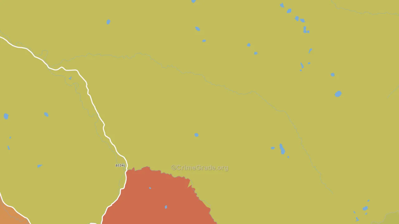 Silverton, WA Map of Robbery Rates