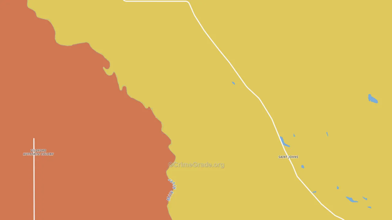 Simpson, MT Map of Robbery Rates