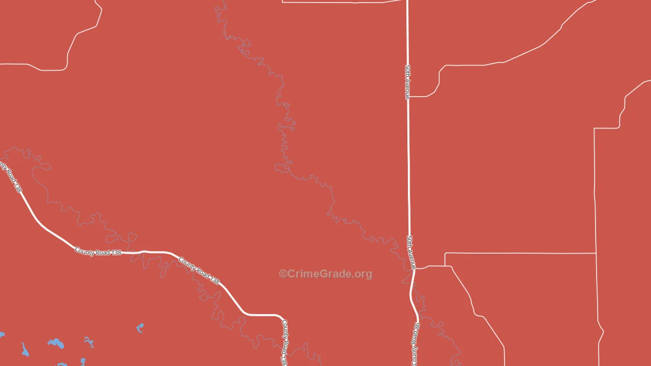 Sims, ND Map of Robbery Rates