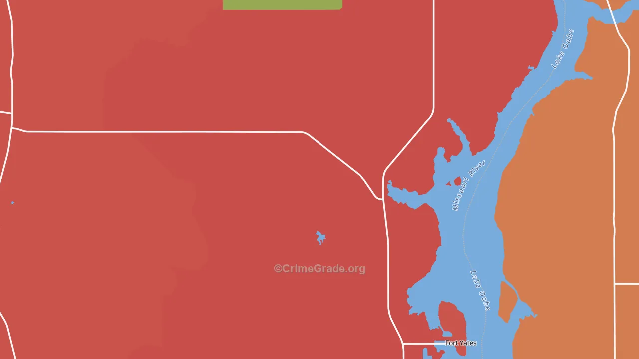 Sioux County, ND Map of Robbery Rates