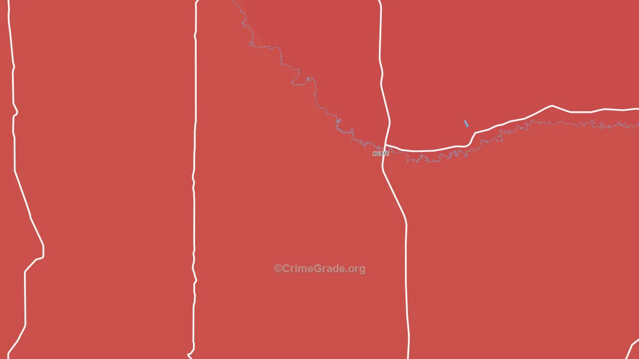 Sioux County, NE Map of Robbery Rates