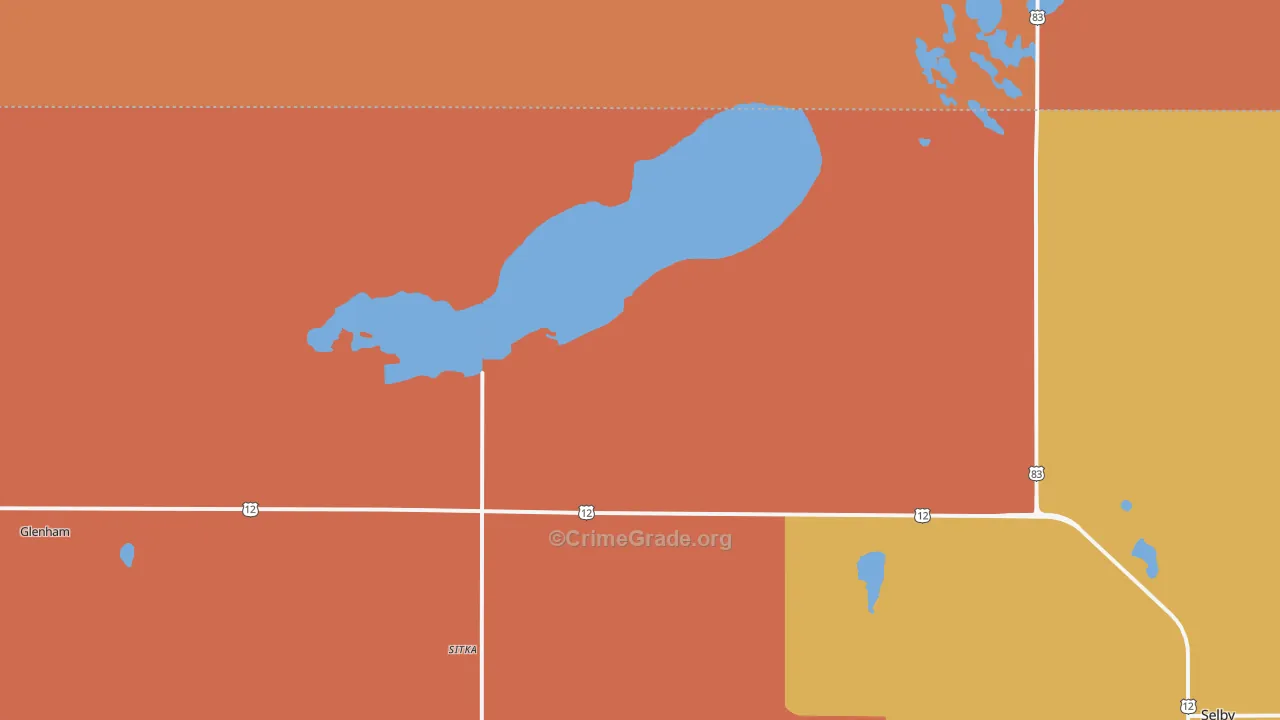 Sitka, SD Map of Robbery Rates