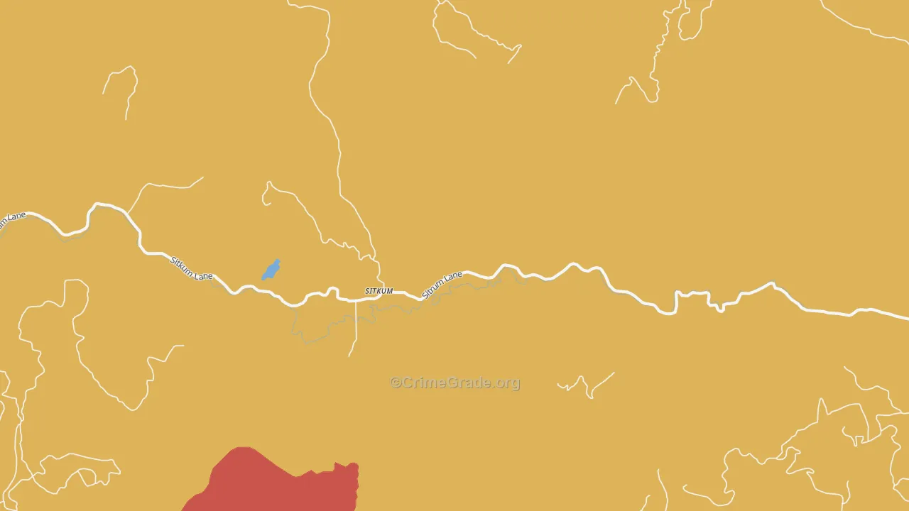Sitkum, OR Map of Robbery Rates