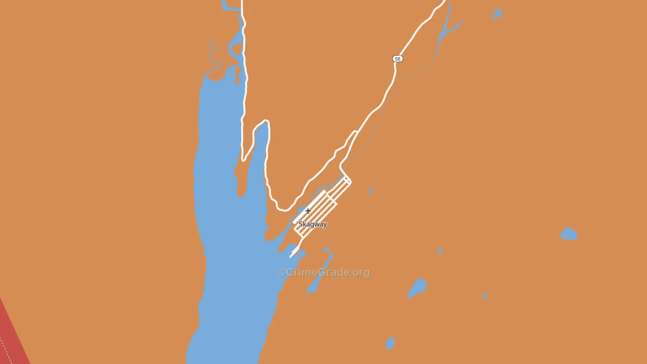 Skagway, AK Map of Robbery Rates