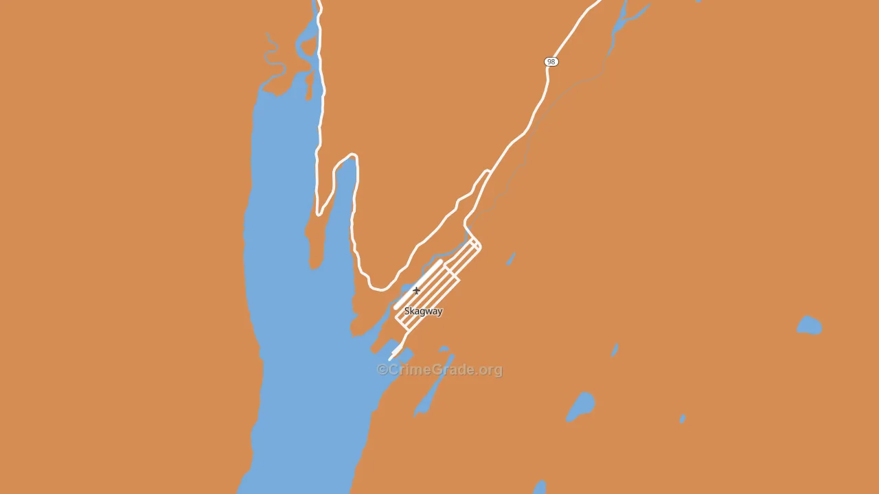 Skagway Municipality, AK Map of Robbery Rates