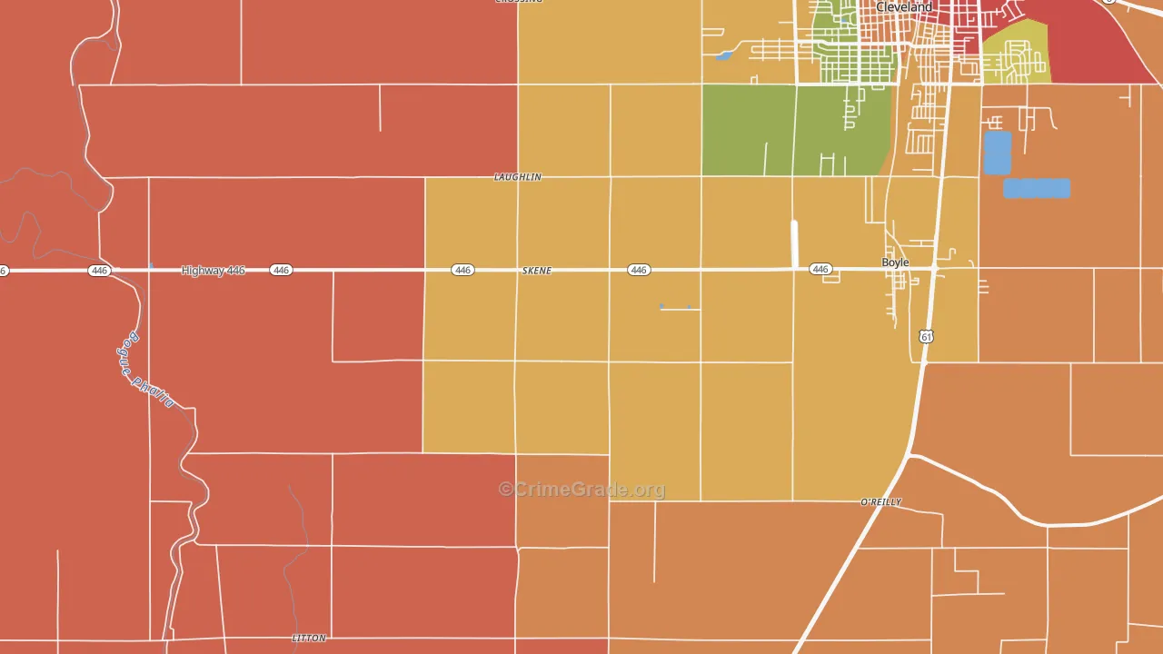 Skene, MS Map of Robbery Rates