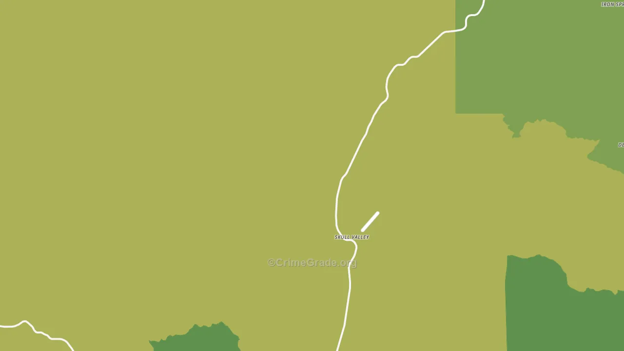Skull Valley, AZ Map of Robbery Rates