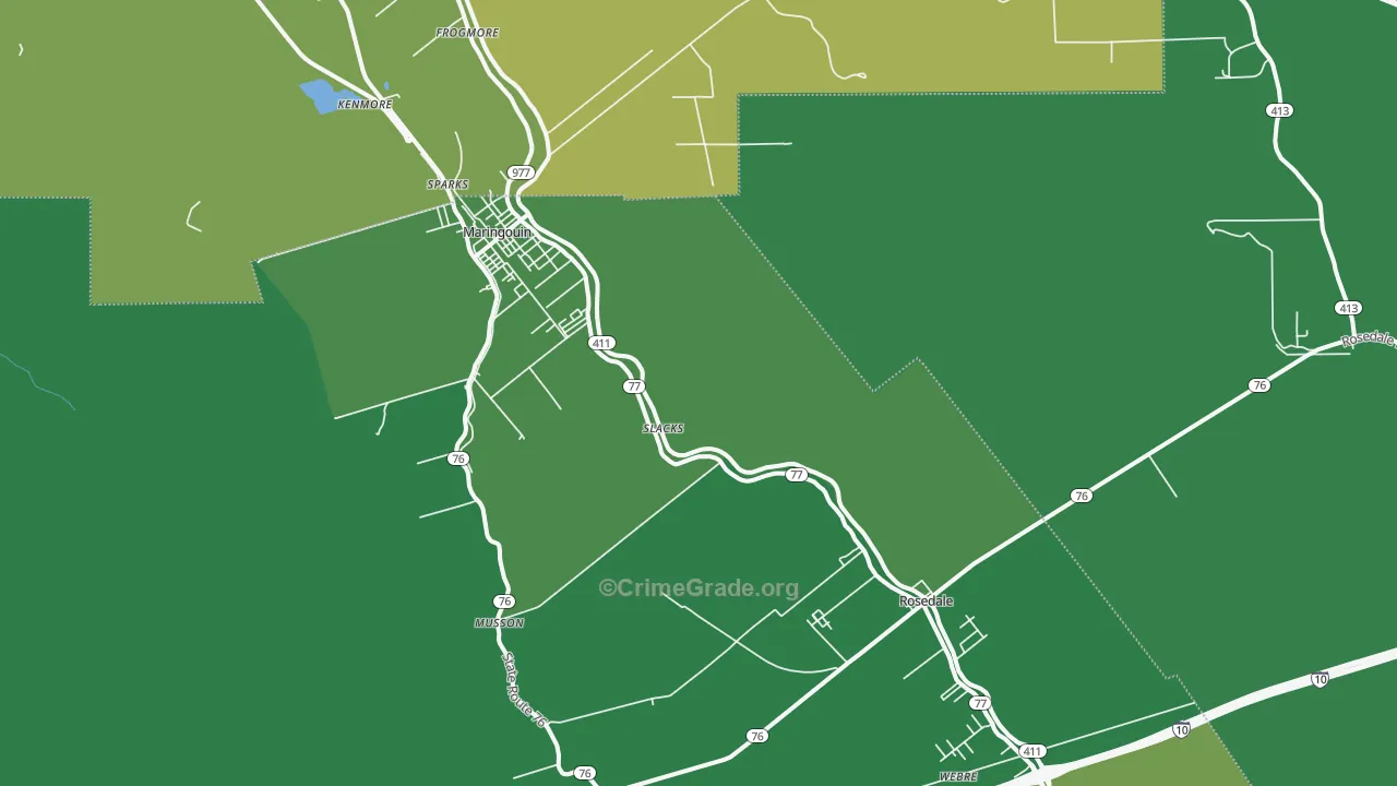 Slacks, LA Map of Robbery Rates