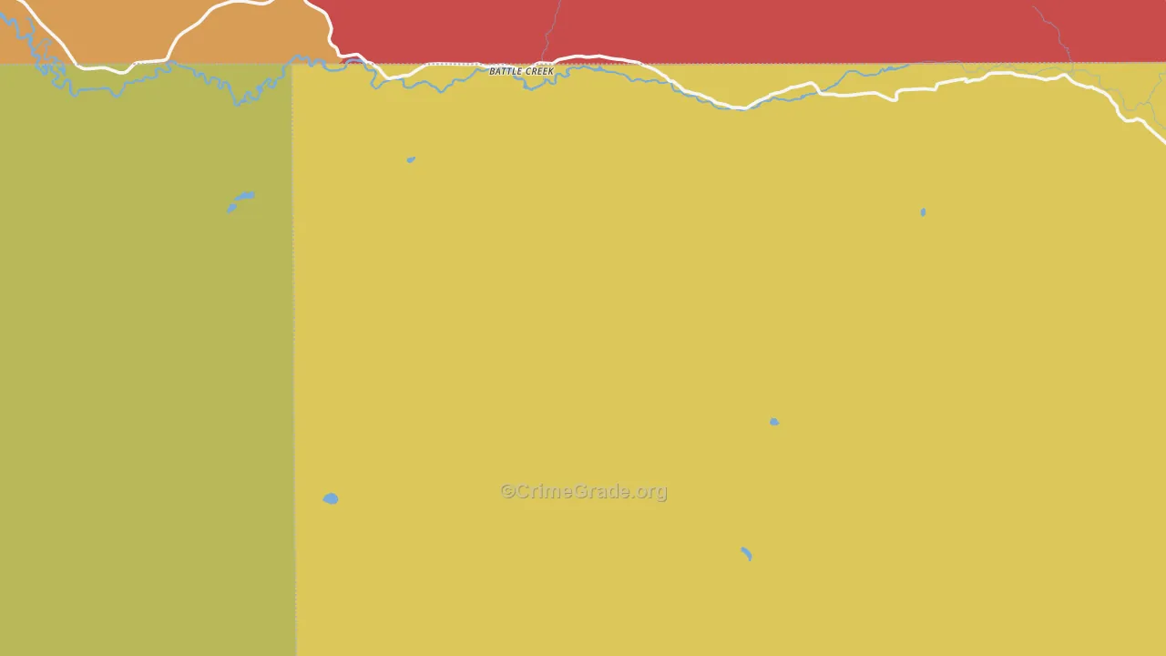 Slater, CO Map of Robbery Rates