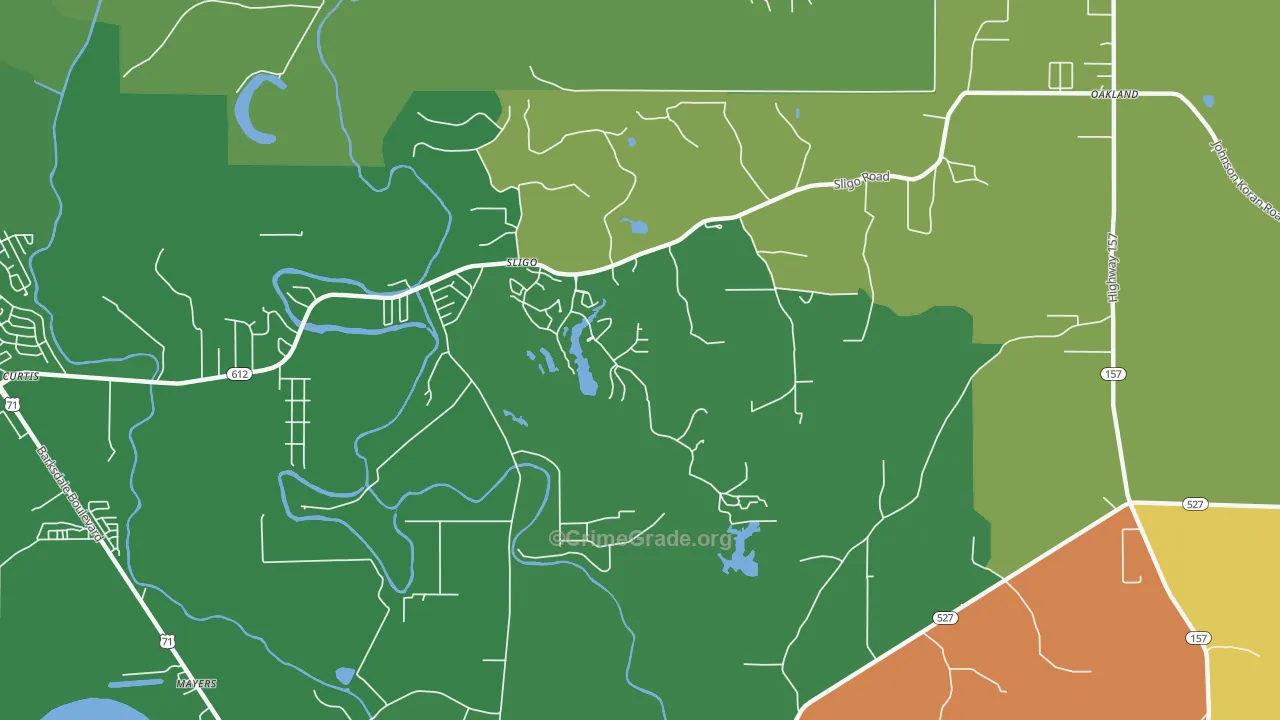 Sligo, LA Map of Robbery Rates