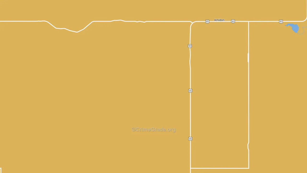 Slope County, ND Map of Robbery Rates