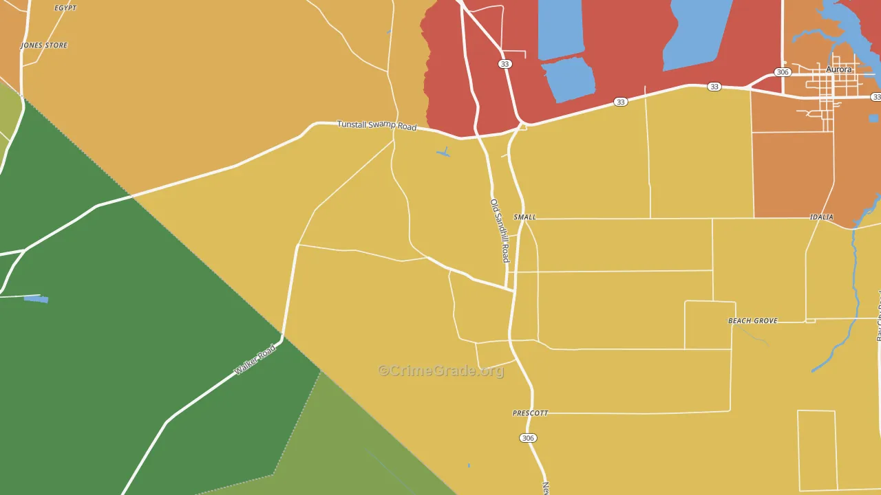 Small, NC Map of Robbery Rates
