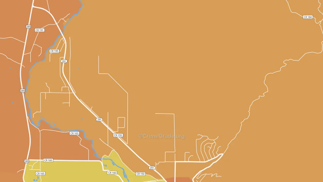Smeltertown, CO Map of Robbery Rates