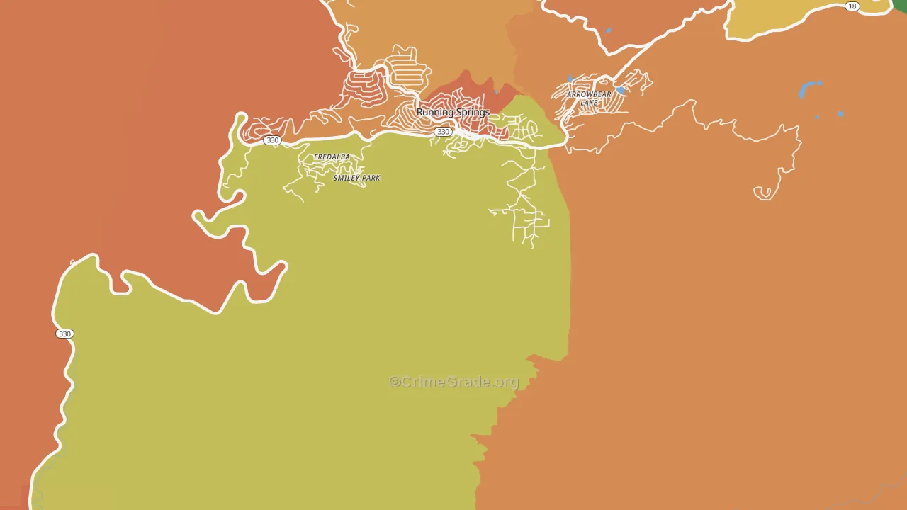 Smiley Park, CA Map of Robbery Rates