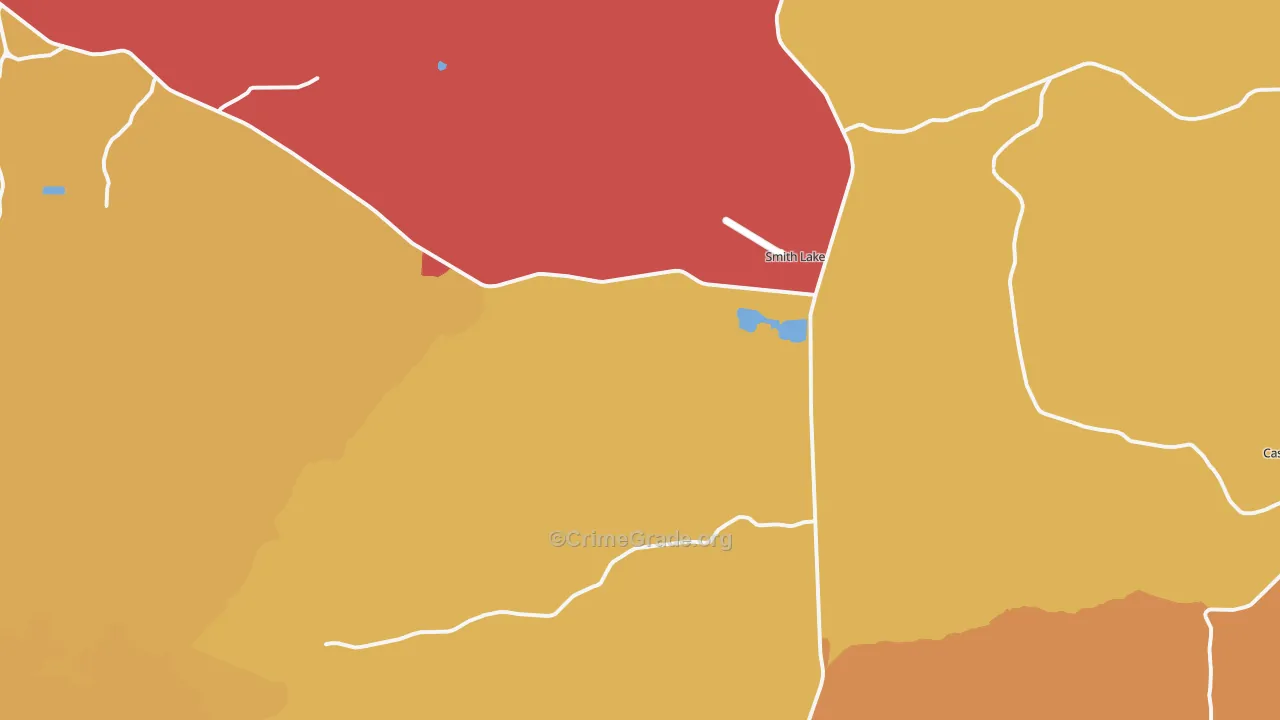 Smith Lake, NM Map of Robbery Rates