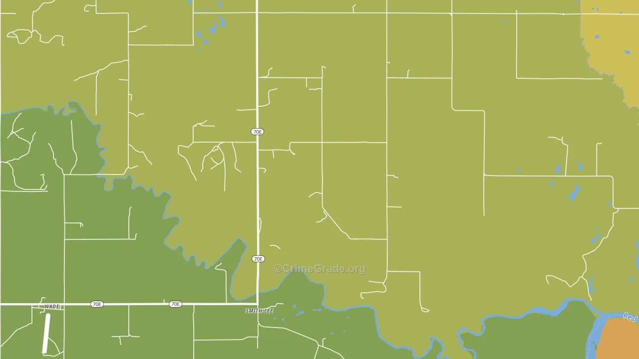 Smith-Lee, OK Map of Robbery Rates