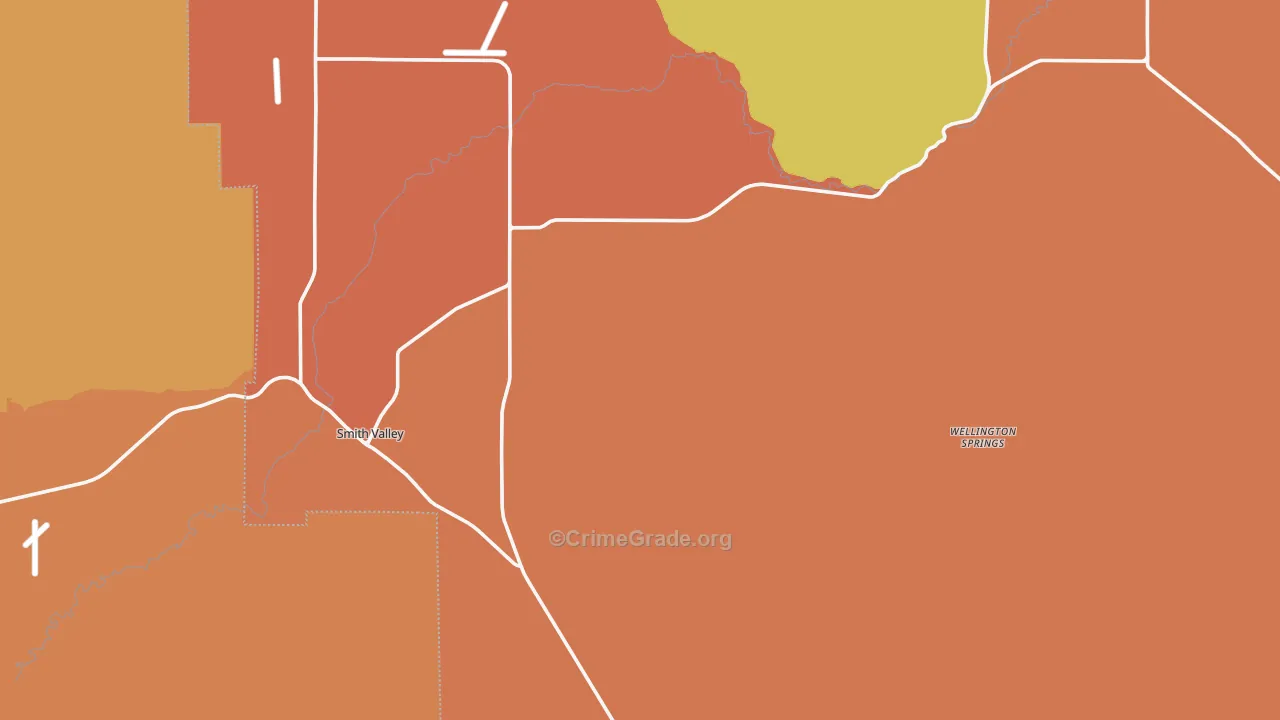 Smith, NV Map of Robbery Rates
