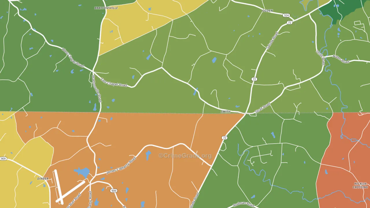 Smith, SC Map of Robbery Rates