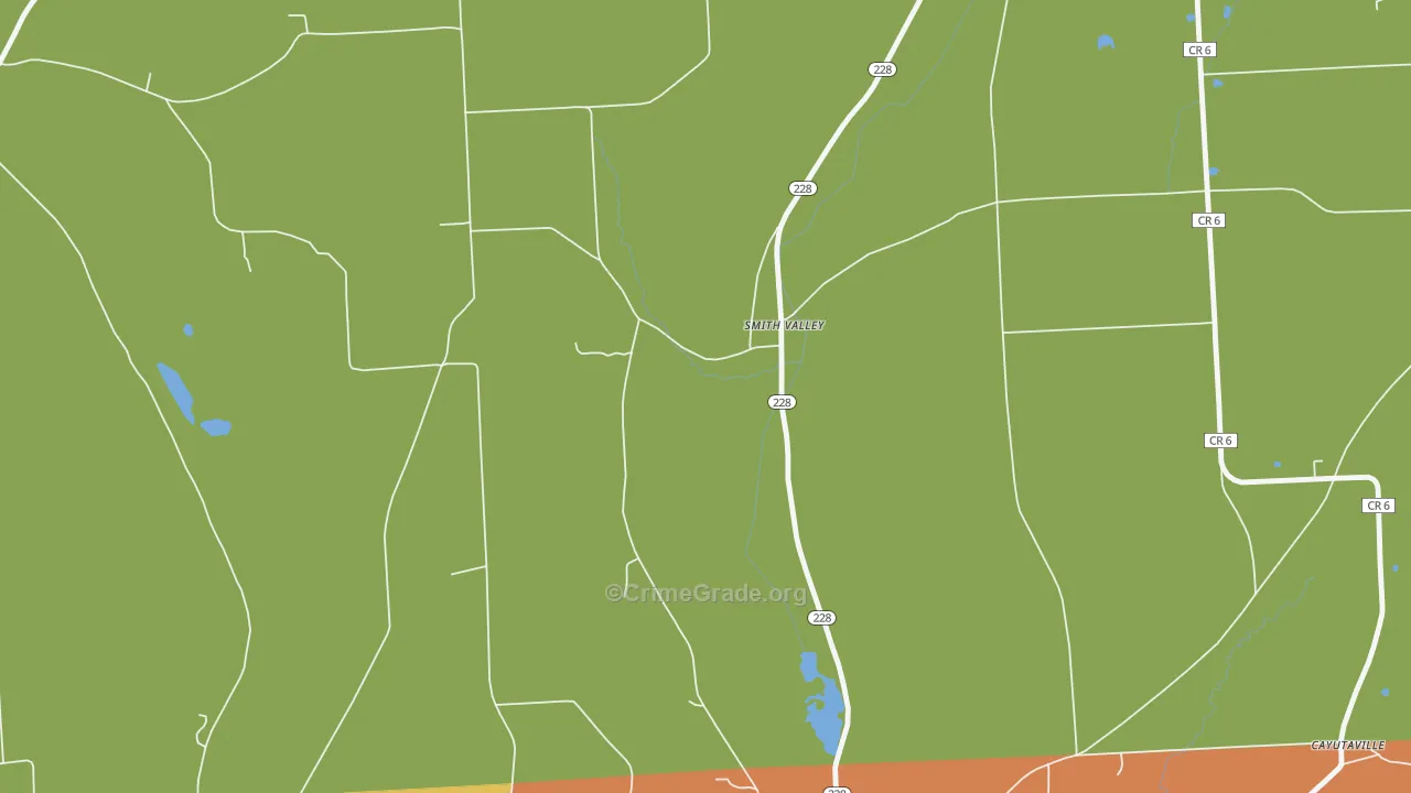 Smith Valley, NY Map of Robbery Rates
