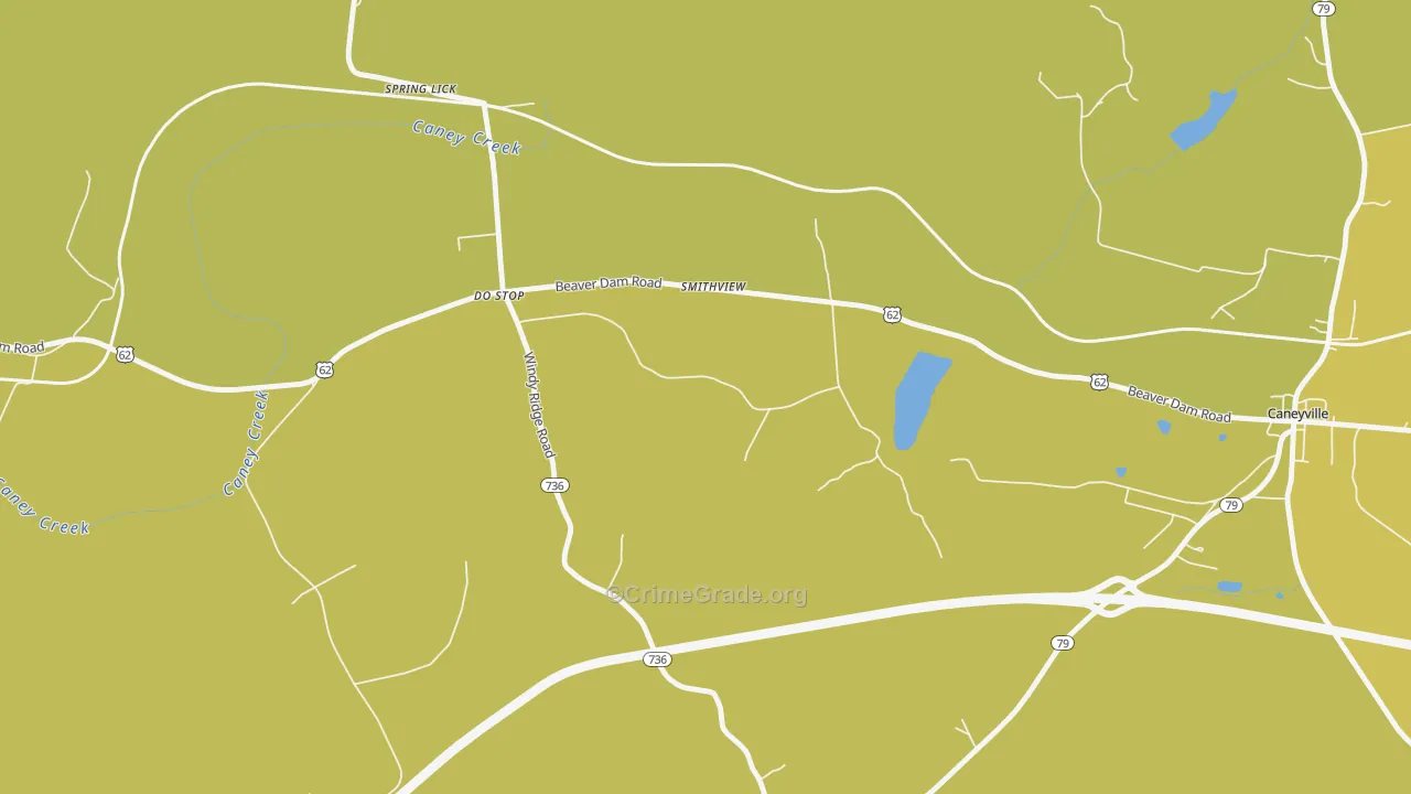 Smithview, KY Map of Robbery Rates