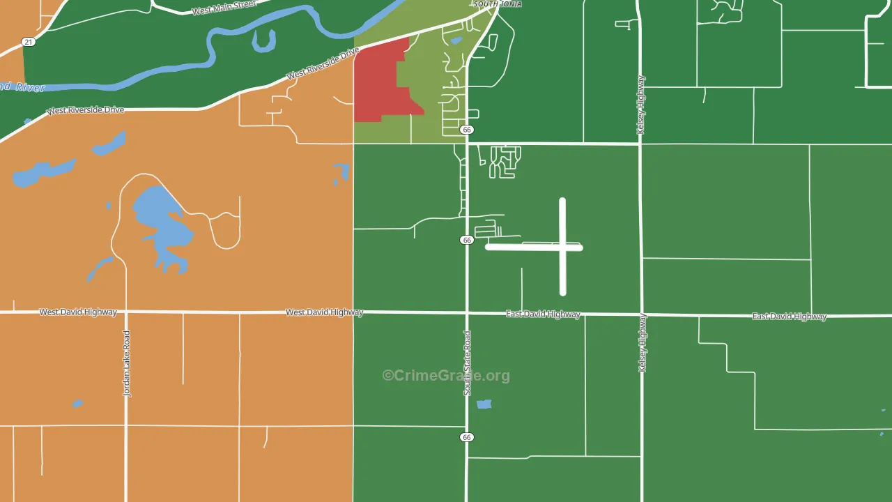 Smyrna, MI Map of Robbery Rates
