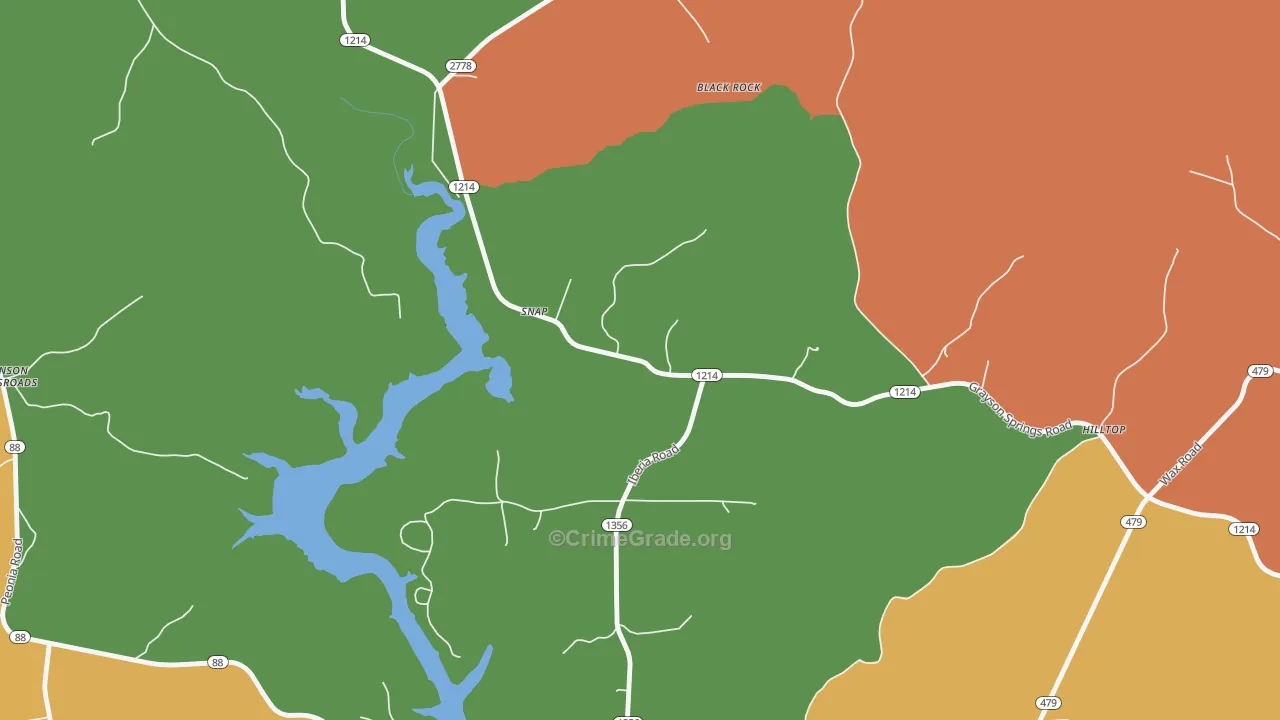 Snap, KY Map of Robbery Rates