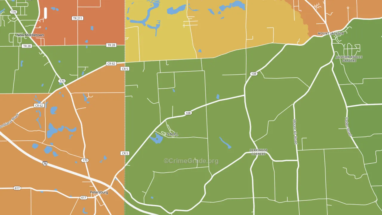 S.N.P.J., PA Map of Robbery Rates