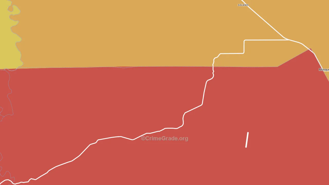 Solano, NM Map of Robbery Rates