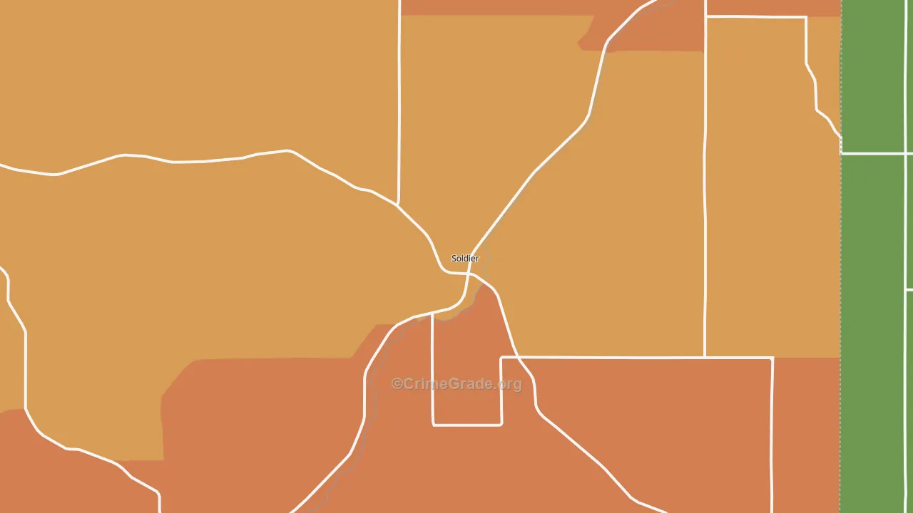 Soldier, IA Map of Robbery Rates