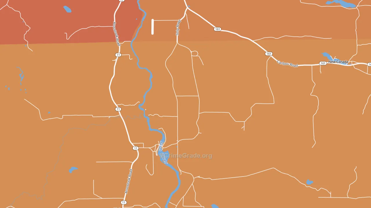 Soldier Pond, ME Map of Robbery Rates