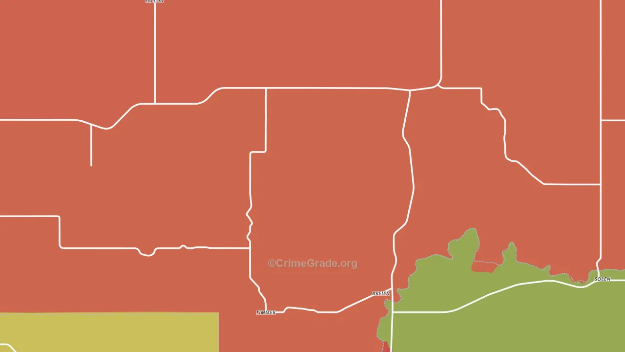 Solen, ND Map of Robbery Rates